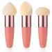 Sibba make-up sponge 3 pieces foundation makeup brush cosmetics applicator sponges with handle blending beauty blender for peeling masks liquid cream powder eye stick puff powder quacking skin 3 pieces skin color