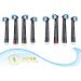 Toothbrush Replacement Heads - 8 Pack Compatible with Oral B & Braun | Black Brush Heads for Optimal Oral Care - Buy Online on GoSupps.com