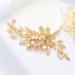 Gorais Leaf Bride Wedding Hair Comb - Gold Bridal Hair Piece with Pearl Accents for Women and Girls - Buy Online on GoSupps.com