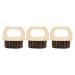 3-piece shaving brush with ring handle burr-free comb for men's beard soft hair barber cleaning tool