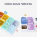 Cozycabin 7-Day Pill Organizer with Alarm - Large Weekly Vitamin & Medication Box (AM/PM) for Travel - Rainbow - Buy Online on GoSupps.com
