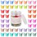 50 Pieces Butterfly Hair Clips Jelly Color Mini Hair Clips, Beautiful Butterfly Hair Clips, Hair Accessories for Women and Girls with Box Packaged, 14 Sparkle Candy Colors 50Pieces 14 Sparkle Candy Colors