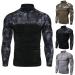 Men's 1/4 Zipper Tactical Long-Sleeved Shirt - Military Combat Style with Pockets | Black Camo Python | Outdoor Clothing for Hunting & Camping - Buy Online on GoSupps.com