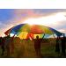 Tebery Kids Play Parachute with 12 Handles,12ft Multicolored Parachute for Tent Cooperative Games