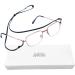Buy Stylish Reading Glasses for Men & Women | Metal Rectangular Frame with Comfort Spring Hinge & Strap | Gold 1.5 Diopters - Shop Internationally - Buy Online on GoSupps.com