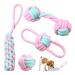 An verse dog toy rope set 4 durable interactive dog toys for puppies Small and medium-sized dogs puppy toy dogs dog player-to-natural cotton pink04