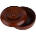 Rubber Wood Shaving Soap Bowl with Cover - Men's Foaming Shaving Cream Bowl - Buy Online on GoSupps.com