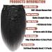 Saisifen Clip in Human Hair Extensions Kinky Straight for Black Women 8 Pieces with 18 Clips in Remy Human Hair Double Weft 120g/Set #1B Natural Color 61 CM 24 Inch 61 CM/24 Inch Kinky Straight - Buy Online on GoSupps.com