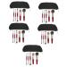 FRCOLOR 5 Sets makeup brush with bag travel makeup brush girls suit women s suits women makeup supplies beauty supply cosmetics brush loose makeup the face beauty tools