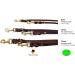 Premium Dog Liner Grease Leather Brass Leash - Adjustable 3.50m x 8mm for Small & Large Dogs - Durable Dark Brown - Buy Online on GoSupps.com