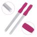 2Pcs Double-Sided Concave Convex Nail File - Manicure Nail Art Tools with Silicone Non-Slip Handle - Buy Online on GoSupps.com