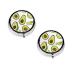 (Cartoon Pears) Round Pill Box 3 Compartment Pill Box Mini Decorative Pocket Purse Portable Travel Medicine Tablet Vitamin Holder Organizer Pill Case