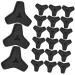 Housoutil glasses ear bracket 20 pair of anti-slip cover for glasses Earring cushions for glasses frame hook silicone-anti-glass holder silicone ear handle connect pebble gel eye frames 1.5x1.5cm black