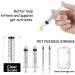 Vibury Mini Pet Feeding Syringes - 12 Silicone Nipples for Puppies Dogs & Cats - Ideal for International Shipping - Buy Online on GoSupps.com