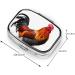 Chicken Rooster Printed Square Pill Box | Portable Travel Medicine Organizer for Easy Medication Management - Buy Online on GoSupps.com