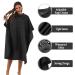 BSFHH Black Barber Cape 59 x 47 Professional Nylon Waterproof Hair Cutting Cape (5 Pack) - Salon Hairdressing Cape for Haircut, Coloring, Makeup, Styling - Snap Closure - Buy Online on GoSupps.com
