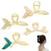 4 Pcs Pearl Fish Tail Hair Claw  Large Metal Hair Claw Clips  Large Claw Hair Clips for Thick Hair  Metal Hair Clips  Long Hair Clips  Big Jaw Clips for Hair  Hair Styling Accessories Hair Clamps Hair Accessories for Wom...
