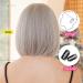 OUFEI Platinum Blonde Bob Wig with Bangs - Short Straight Synthetic Hair Wig for Women - Ideal for Daily Wear, Parties, and Cosplay - Platinum Blonde (1117-1) - Buy Online on GoSupps.com