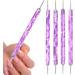 Brush Set | Nail Liner Brush Dotting Pen Double Ended Nail Liner Brush Dotting Pen Painting Brush Multifunctional Nail Brushes for Home Salon Purple - Buy Online on GoSupps.com