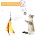 Nobleza Cat Feather Toys - Interactive Cat Toy with Retractable Wands and Bell - 12 PCS Refills Included - Buy Online on GoSupps.com