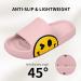 Smiley Face Slides for Women and Men | Non-Slip EVA Sandals | Indoor/Outdoor Slippers | Quick Dry | Pink | Sizes 5-6 Women/4-5 Men - Buy Online on GoSupps.com