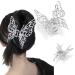 Canitor Butterfly Hair Clips Butterfly Claw Clips Silver Hair Clips 2Pcs Y2K Accessories Hair Clips for Women Hair Clips Moving Butterfly Hair Clips Style-01