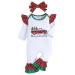 Loalirando Baby Girl Boy Christmas Romper Jumpsuit Overall Newborn Toddler Xmas Outfit Clothing One Piece My First Christmas 6-9 Months White 60 - Tree & Truck