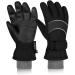 Unigear children ski gloves waterproof winter warm snow gloves tear -resistant windproof with extra long sleeves cuff for boys and girls black s