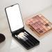 Pocket Mirror with Five Makeup Brushes Led Compact Travel Makeup Mirror Rechargeable Dimmable Portable Makeup Small Mirror with Light for Purse Handbag Pocket Gifts Folding Handheld (Black) - Buy Online on GoSupps.com