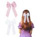 2 Pack Bow Hair Clips Pink Hair Bows for Women Girls Large Bow Clips Hair Barrette Hair Accessories(White Cherry Pink) White CherryPink