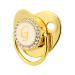 Bling Baby Pacifier Curved Design Odorless Golden Baby Pacifier for Home (Letter G)