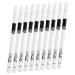 BIUDECO 30 Pcs Lying Silkworm Eyeliner Gel Professional Eyeliner Pencils Makeup Eyeliners Wooden Pole White