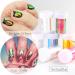 8 Colors Hot Summer Wraps Design Aurora Film Holographic Nail Stickers Ice Cube Glass Paper Nail Foil Sparkly(K02) - Buy Online on GoSupps.com