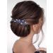 Latious Bride Wedding Hair Comb - Silver Crystal Blue Rhinestone Hair Clip - Buy Online on GoSupps.com