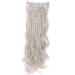 Clip in extensions hair extension like real hair synthetic hair part 8 tresses 18 clips for complete full head hair extensions 60cm wavy ashblonde mix silver gray 60 cm ashblonde mix silver gray