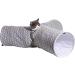 Collapsible Cat Tunnel Toy - 3-Way Play Fun for Cats, Rabbits, Kittens - Gray Arrow Design - Buy Online on GoSupps.com