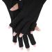 simarro Anti-UV Gloves for Gel Nail Lamp Professional UPF50+ UV Protection Gloves for Manicures UV Sun Protection Fingerless Gloves Protect Hands from UV for Light(Black Fingerless)