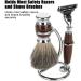 Men's Shave Tool Kit - 2 in 1 Portable Curved Shaving Brush & Manual Razor Stand | Perfect for Beard Grooming | International Shipping - Buy Online on GoSupps.com