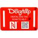 DogTap Light Big - Waterproof Silicone Tag for Medium to Large Dogs | NFC Chip & QR Code for Easy Contact | 67x40 mm Red - Buy Online on GoSupps.com