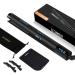 TECHMERI Hair Straightener Flat Iron and Curler 2 in 1 Ceramic Ionic 1 inch 450F Dual Voltage Black