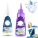 Active Enzyme Clothing Stain Remover Active Enzyme Laundry Stain Remover Active Enzyme Clothing Stain Removal Agent Active Enzymatic Laundry Cleaning Removes Dirt for Clothes (Purple+White)