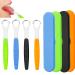 4-part tongue brush set cleaner tool Tongue cleaner with a mini case tongue brush set tongue scraper cleaner for oral hygiene and fresh breath