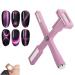 5 in 1 Nail Magnet Tool Magnet Stick 3D Magnetic Cat Eye Gel Polish Nail Art Magnetic Multi-Function Magnetic Stick for Nail Salon Home DIY (Pink)