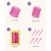 IENIN Self Grip Hair Rollers Set - 18 Pack, 2 Sizes, Velcro Curlers with Clips - Jumbo Hair Rollers for Long, Medium, Short Hair - DIY Hairstyle, Holiday Gift for Women - Pink - Buy Online on GoSupps.com