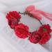 Wiwpar Red Rose Floral Crown Headband - Adjustable Flower Wreath Garland for Wedding & Party Women s Hair Accessory - Buy Online on GoSupps.com