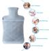 Vicloon Ribbed Hot Water Bottle 2L - Hand & Feet Warmer for Pain Relief - Hot & Cold Compress - Safe & Durable - Grey-Blue - Buy Online on GoSupps.com