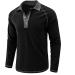 Shop Autumn Men's Fashion: Comfortable Casual Long Sleeve Black T-Shirt - XXL | International Shipping Available - Buy Online on GoSupps.com