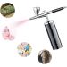 Paint Sprayer Rechargeable Airbrush Kit High Pressure Electric Mini Handhold Cosmetics Air Brush Scale Models Makeup Nail Art Compressor Set for Painting Ceilings Fences cabinets Part a Black - Buy Online on GoSupps.com