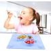 SILIVO Upgraded Silicone Non-Slip Baby Placemat with Suction Cups - Navy Blue Duck | Baby Plates for Infants, Toddlers, and Kids - Buy Online on GoSupps.com