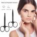 Stainless Steel Shaving Scissors Set for Men and Women - 2pcs Pointed & Round Nose Hair Makeup Tools, Ideal for Home and Salon Use (Black) - Buy Online on GoSupps.com